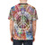Retro tie-dye t-shirt with psychedelic peace sign design - men back