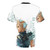 Cloud Strife, the iconic protagonist from Final Fantasy 7, featured on a high-quality t-shirt design. - Back