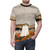 A vintage-inspired t-shirt featuring a ghostly figure in a pumpkin patch, perfect for fall and Halloween. - men front