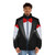 Realistic looking tuxedo puffer jacket for costume and party wear - men front