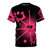 Abstract geometric design in pink, cube, and corrupted patterns inspired by the video game 'Just Shapes and Beats'