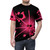 Abstract geometric design in pink, cube, and corrupted patterns inspired by the video game 'Just Shapes and Beats' - men front