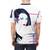 Retro 80s geometric pop art inspired t-shirt with colorful lines and shapes - men back