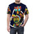 Colorful Kamen Rider inspired t-shirt with eagle, tiger, and bat motif - men front