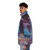 A puffer jacket featuring a vibrant isopod design, perfect for ocean-inspired fashion. - men side left