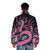 Cthulhu-inspired puffer jacket with pink and black design for tabletop RPG fans - men back
