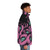 Cthulhu-inspired puffer jacket with pink and black design for tabletop RPG fans - men side right