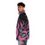 Cthulhu-inspired puffer jacket with pink and black design for tabletop RPG fans - men side left