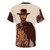 Retro Clint Eastwood portrait t-shirt with cowboy and western-inspired design - Back