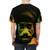 Reggae inspired t-shirt featuring kalonji dreadlocks and rastafarian symbolism - men back