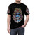Graphic t-shirt featuring the Hindu goddess Kali in a stylized, hippie-inspired design - men front