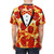 Pepperoni pizza tuxedo print design on a t-shirt - men back
