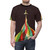 Vibrant psychedelic and cosmic design with an astronaut and galaxy on a retro t-shirt - men front