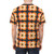 Retro Floral Orange and Charcoal T-Shirt with a vintage, mid-century modern design - men back