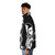 Re L Mayer inspired puffer jacket with anime and sci-fi design - men side left