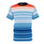 Climate change stripes design on a t-shirt