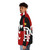 Flamengo football puffer jacket in red and black colors - men side left