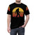 Retro Bigfoot Silhouette Sunset Vintage T-shirt featuring a silhouette of Bigfoot against a vintage sunset backdrop - men front
