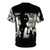 Black and white graffiti art t-shirt inspired by the music of Charly Garcia from Argentina - Back