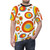 Retro 70s psychedelic geometric circle pattern on a high-quality t-shirt - men front