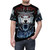 Fantasy wolf banner design on a t-shirt with winter and medieval elements - men front