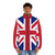 Union Jack puffer jacket with UK flag design - men front