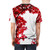 T-shirt featuring a vibrant design of Japanese maple leaves against a sky background - men back