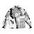 White "White Men Can't Jump" Stencil-Style Puffer Jacket - Back