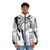 White "White Men Can't Jump" Stencil-Style Puffer Jacket - men front