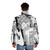 White "White Men Can't Jump" Stencil-Style Puffer Jacket - men back