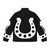White puffer jacket with lucky horseshoe design - Back