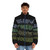 Raptor Squad Puffer Jacket with Jurassic Park Dinosaur Graphics - men front
