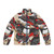 Firetails Puffer Jacket featuring a red-cheeked finch design
