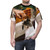 Illustration of people, market, animals, and cats on a t-shirt - men front