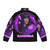 Ramonda purple puffer jacket with Serbian fashion design - Back