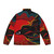 Fire fish puffer jacket, a warm and stylish winter jacket. - Back