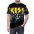T-shirt featuring a Kiss band fan art design with a Central Park stroll theme - men front