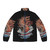 Ramen Dragon Puffer Jacket with Japanese kaiju monster and great wave art design