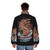 Ramen Dragon Puffer Jacket with Japanese kaiju monster and great wave art design - men back