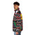 A puffer jacket featuring the iconic Tonberry character from the Final Fantasy video game series - men side left