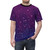 Vibrant 8-bit galaxy design featuring the bi pride flag colors of pink, purple, and blue with stars and cosmic elements. - men front