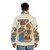 Vintage-inspired puffer jacket with retro graphic design - men back