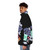 Colorful puffer jacket featuring the logo and artwork of indie band Rainbow Kitten Surprise - men side left