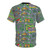 T-shirt featuring a detailed city roads map print, perfect for urban decor enthusiasts. - Back