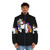 A colorful puffer jacket featuring a rainbow unicorn design, perfect for a magical and trendy look. - men front