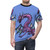 T-shirt design featuring a penguin and dragon flying together in a whimsical, vibrant fantasy artwork - men front