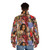 Puffer jacket featuring a bold, repetitive pattern inspired by celebrity style - men back