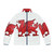 Welsh Red Dragon Leather Texture Puffer Jacket with Focus on the Iconic Welsh Dragon