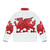 Welsh Red Dragon Leather Texture Puffer Jacket with Focus on the Iconic Welsh Dragon - Back