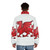 Welsh Red Dragon Leather Texture Puffer Jacket with Focus on the Iconic Welsh Dragon - men back